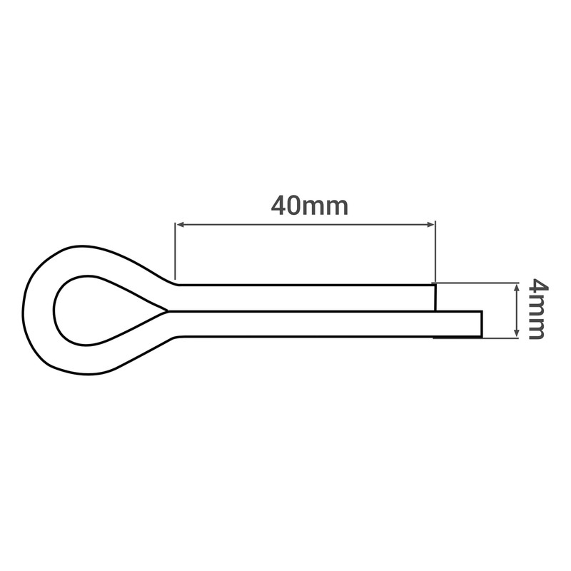 SKIR'CO Pack of 20 Galvanised Steel Cotter Pins, 4 x