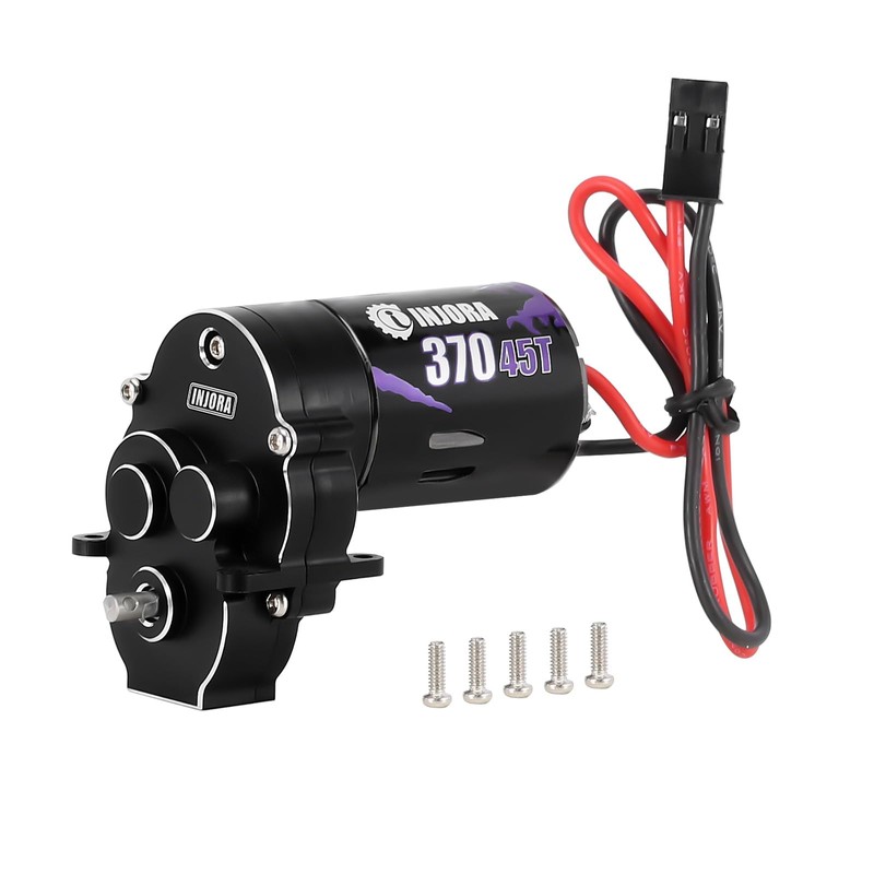 INJORA CNC Aluminum Complete Transmission with 370 Brushed Motor 45T