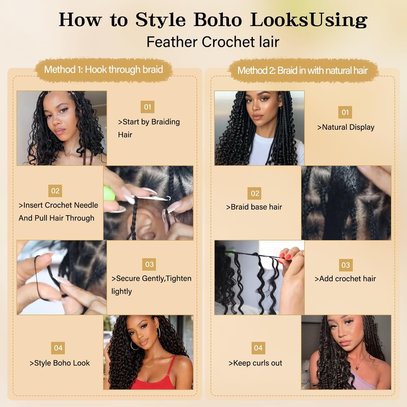 Feather Crochet Hair for Black Women 18 Inch 100 Strands,