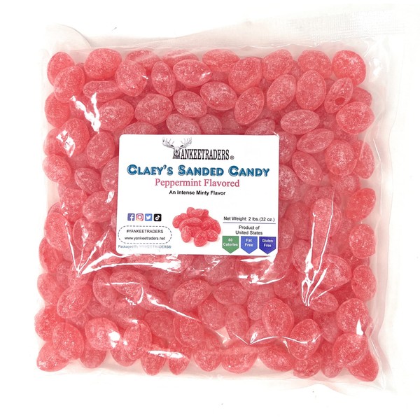 Claeys Sanded Candy Drops, Peppermint, 2 Pound