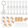 60 Set Funeral Keychains for Guests Memorial Favors, Heart
