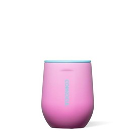 Corkcicle Classic Stemless - Insulated Wine Tumbler - Keeps Drinks Cold 6 Hours - Triple-Insulated Stainless Steel - Spill-Resistant - Summer Drinkware Gift - Keeps Drinks Ice Cold - 12 oz - Pink Pop