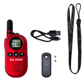 BLUE CENTURY Blue Century BC-20 Chanty RED Ultra-Small Power Walkie Talkie No License Required Japanese Manufacturer Ultra Compact Walkie Talkie Income with Belt Clip, Technical Compliance Mark,
