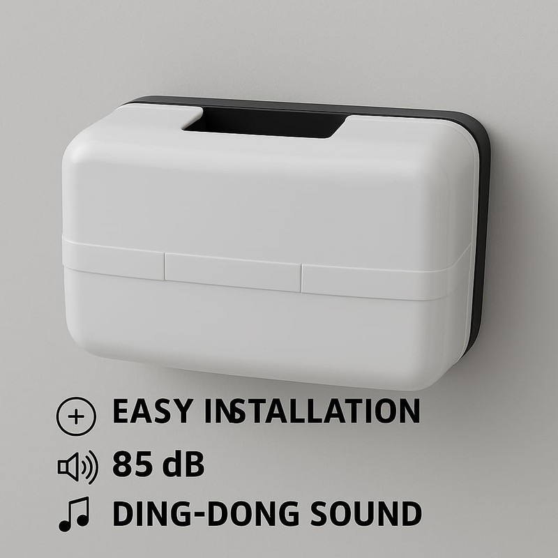 RASMACOR | Wired Doorbell Manual Ding Dong Chime | Mechanical