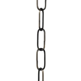 ElekTek 2m Pack Antique Brass Rustic Open Link Chain for Chandelier and Lighting Medium 38mm x 15mm