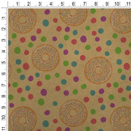 GRAPHICS & MORE Cute Donut Pastel Sprinkles Spring Yummy Premium Kraft Roll Gift Wrap Wrapping Paper