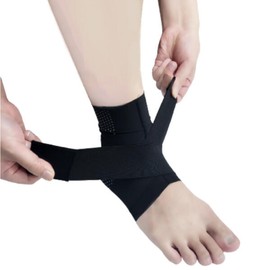 HotCool 핫쿨스토어 얇은 발목보호대 엑스 테이핑 밴드형 좌우세트 [L] Hot Cool Store Thin Ankle Protector X Taping Band Type Left and Right Set [L]