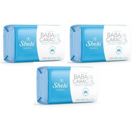 Sheló Nabel Jabón Baba de Caracol, Facial y Corporal, Pack de 3, 100g