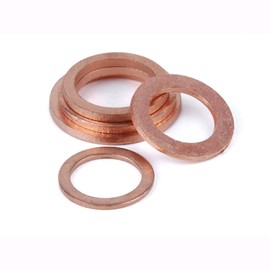 Zkenshan-washers Brass Copper Sealing Boat Crush Washer Flat Seal Gasket Ring Sump Plug Thickness 0.1mm, M3 M4 M5 M6 M7 M8 M9 M10 M12 M15 M17 M20, Good wear Resistance