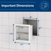 Neodrain Recessed Toilet Paper Holder, White Stainless Steel Built-in Tissue