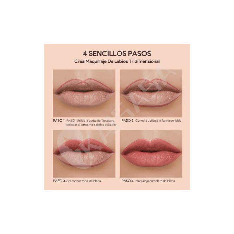 Kaisasa Lapiz Delineador Labios Impermeable Kit 12pcs