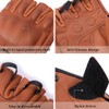 Harssidanzar Fingerless Motorcycle Gloves,Hard Knuckle Protection Riding Driving Biker Racing