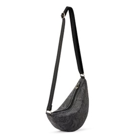 Sakroots Tess Sling in Eco Twill, Adjustable Crossbody Strap, Black Spirit Desert