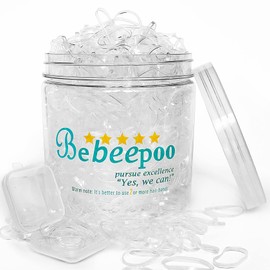 BEBEEPOO Clear Hair Elastics, BEBEEPOO 2000pcs Mini Rubber Bands for Hair, Clear Mini Elastic Hair Ties with Small Box, Soft Small Hair Tties for Girls Kids Women