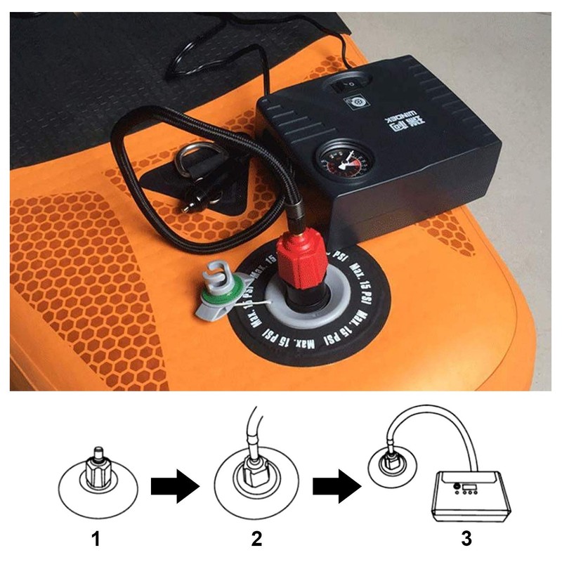Oumers Inflatable SUP Pump Adaptor Air Pump Converter, 4 Standards