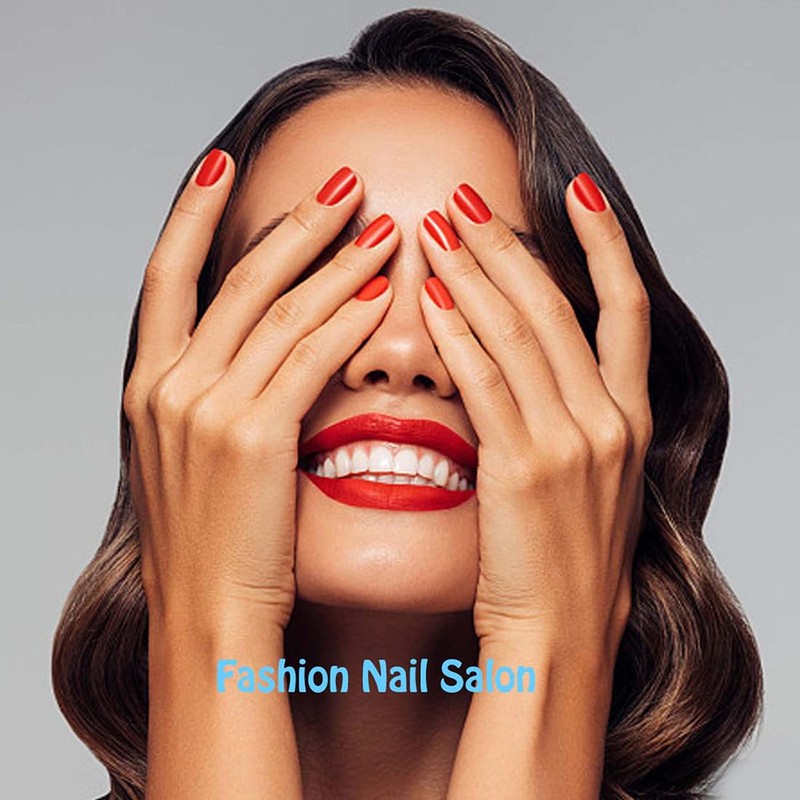 ANDGING Pink Glitter Press on Nails - Stiletto Short &