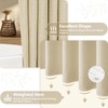 Seenus Water-Resistant Beige Fabric Shower Curtain Extra Long 72 x