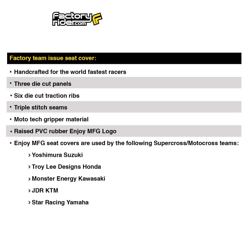 Enjoy MFG 2005-2014 Yamaha TTR 230 SEAT COVER by Enjoy