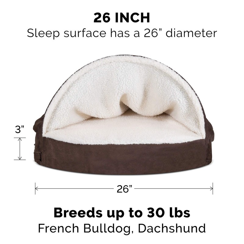 Furhaven Replacement Dog Bed Cover Sherpa & Suede Snuggery, Machine
