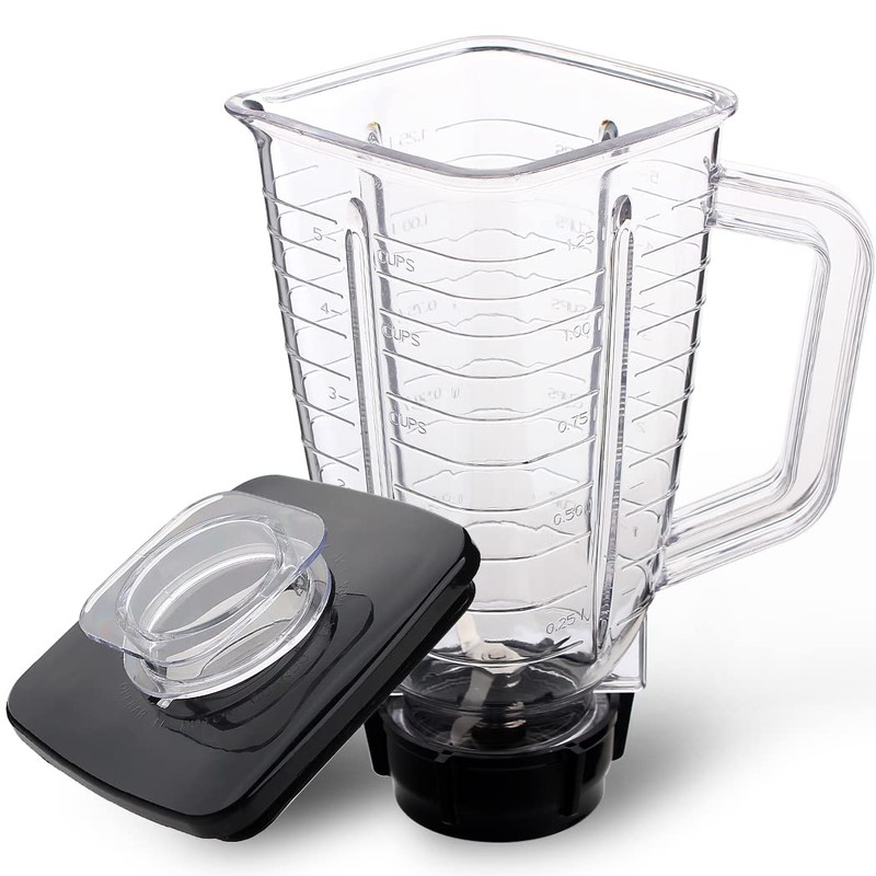Replacement parts 5-Cup Square Plastic Jar With Lid,Compatible with Oster