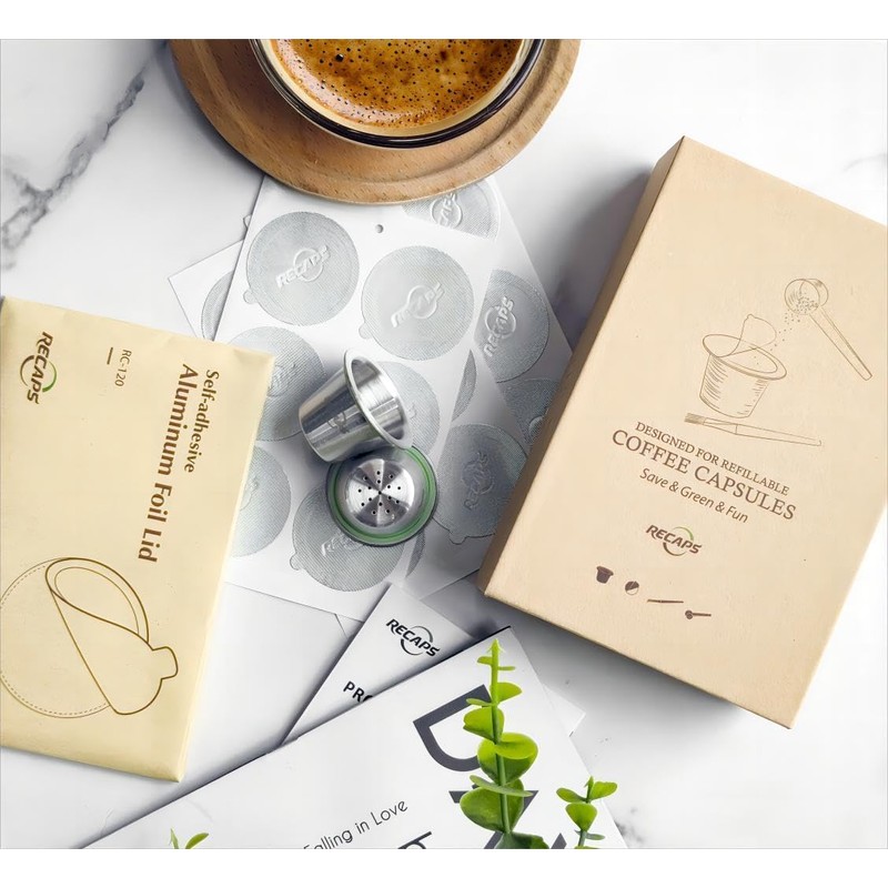 Espresso Capsules Refillable Coffee Pod Stainless Steel Cups Compatible with