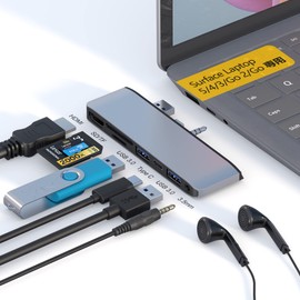 Surface Laptop 5/Laptop 4/Laptop 3 USB Hub 4K@30Hz HDMI + USB 3.0*2 +Type-C + SD/TF Card Slot + Extend to 3.5mm Audio Port Accessories for Surface Laptop 5/4/3/Laptop Go3/Go2/Go