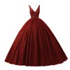 Engerla Women's Off Shoulder Burgundy Quinceanera Dress Sequined Applique Formal