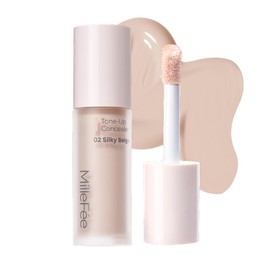 Milfie Tone Up Concealer 02 Silky Beige Matte Highlight Cover Color Uneven Correction Liquid Foundation Foundation Foundation Yebbe Shiny 3D Transparency Chip