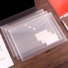 Pack of 10 A4 Document Wallets, Transparent Document Folder A4