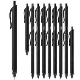 Hiacry 16 Pack Black Gel Pens (0.7mm Fine Point) – Smooth Quick-Drying Ink, Retractable Gel Pen for Writing, Journaling, Note-Taking – Office, School, Home & Work Supplies (16Pcs-Black Ink
