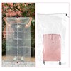 6 Pack Extra Large Clear Drawstring Plastic Storage Bags, 5
