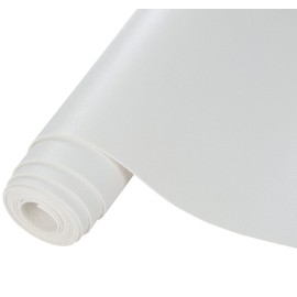 CDY Solid Color White Faux Leather Sheets 13.8"X53" Smooth PU Synthetic Leather Roll Perfect for Crafts Handbags Wallets Jewelry Earrings Bows Making (White)