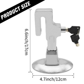 Ollanoos Stainless Steel Clutch Pedal Lock, Universal Clutch Lock Anti-Theft Device, Replacement for Car Truck Van Caravan Camper