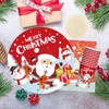 OFKAFEZV 80 Pieces Christmas Tableware Set, Christmas Day Tableware Decorations,