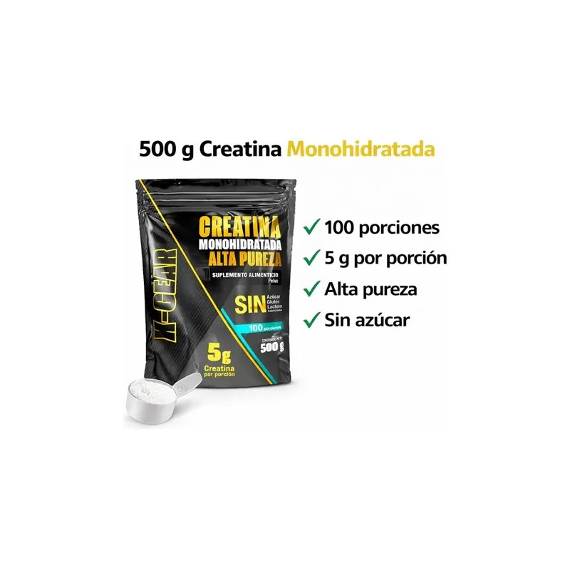 Creatina Monohidratada Suplemento Alimenticio Sin Sabor