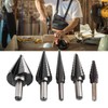 5Pcs Step Drill Bit Set Alloy Steel High Accuracy Multifunctional