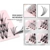 CB 300 Pcs/3 Trays, Individual Cluster Lashes, 0.07mm D Curl,