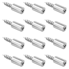 Jamiikury 24pcs Screw in Shelf Pins, Nickel Plated Shelf Pegs Cabinet Shelf Holders Shelf Support Pegs, Small Shelf Brackets Phillips Head Pegs for Shelves Cupboards Bookcase Closet
