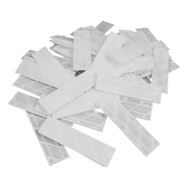 50 Pack Plastic Window & Glazing Packers, Spacers 3mm Thicknesses for Versatile Use, Ideal for Dry Lining, Cladding, Flooring, Glazing, Levelling Glass and Frame Fixing (White)