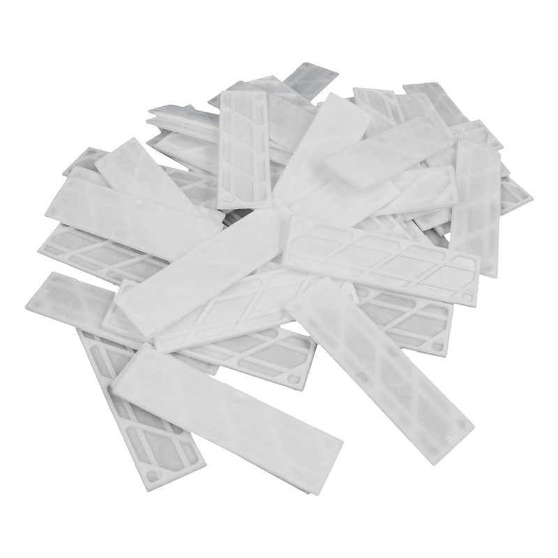50 Pack Plastic Window & Glazing Packers, Spacers 3mm Thicknesses