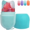 Reusable Cube Silicone Mold Ice Roller With Brush For Face