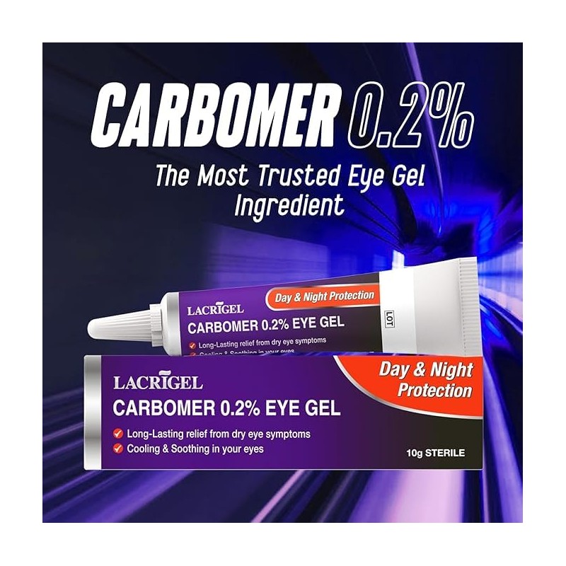 3X Lacrigel CARBOMER 0.2% - Eye Gel for Dry, Tired,