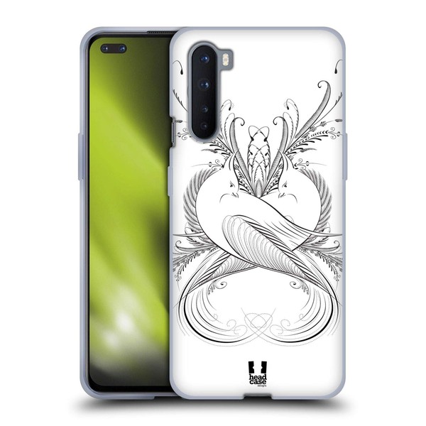 Head Case Designs Tauben Blühende Kalligrafie Soft Gel Handyhülle Hülle