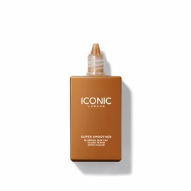 ICONIC LONDON Super Smoother Blurring Skin Tint | Light to Medium Coverage, Hydrating, Ultra-Lightweight Tinted Moisturizer, Cruelty-Free, Vegan Makeup (Warm Deep) 1.01 Fl oz