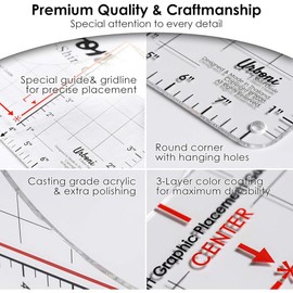 T-Shirt Ruler Guide T-Shirt Ruler Alignment Tool Neckline Measuring Tape for Vinyl Alignment and Centering