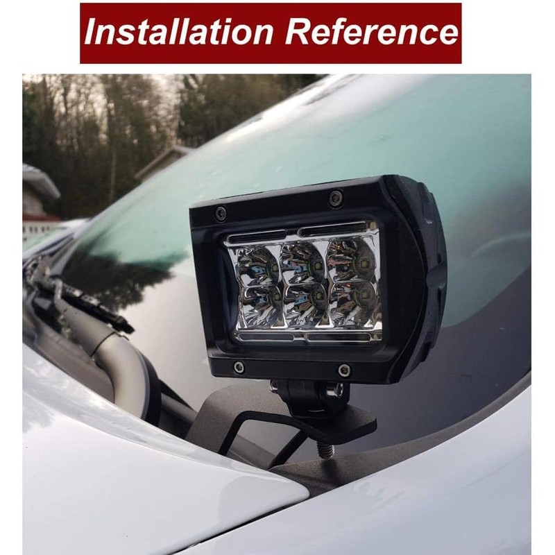 Dasen Upper Hood LED Light Pod Mount Brackets Compatible with