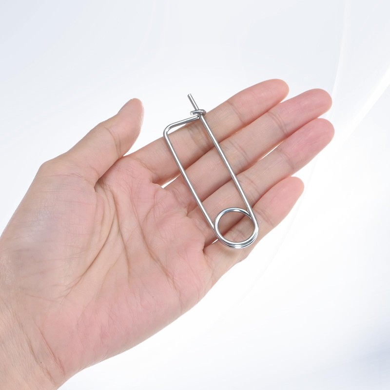 M METERXITY 6-Pack Brooch Shape Cotter Safety Pin, 2x45mm Spring