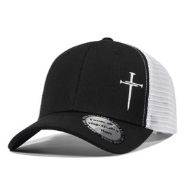 Christian Hats for Men Women,Jesus 3 Nail Cross Hat Christian Religious Gifts for Birthday/Christmas