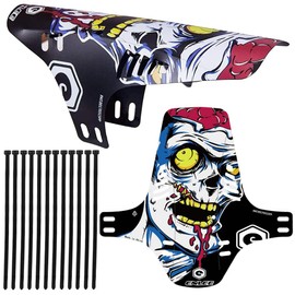 SWZY 2pcs MTB Mud Guard Front and Rear Compatible, Mountian Bike Mud Flap,Adjustable Mountain Road Bicycle Mudguard