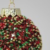 Sequins Beads Christmas Baubles Tree Ornaments - Red Gold Green